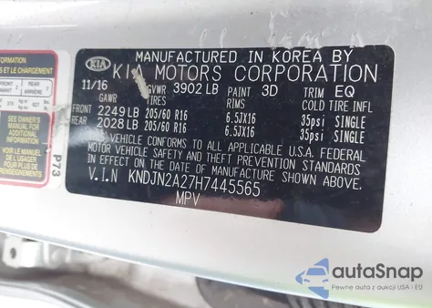 2017 Kia Soul from USA, damaged, VIN KNDJN2A27H7445565